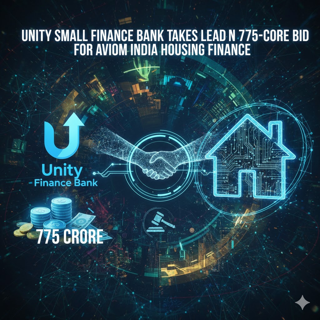 Unity Small Finance Bank Takes the Lead in 775-Crore Bid for Aviom India Housing Finance