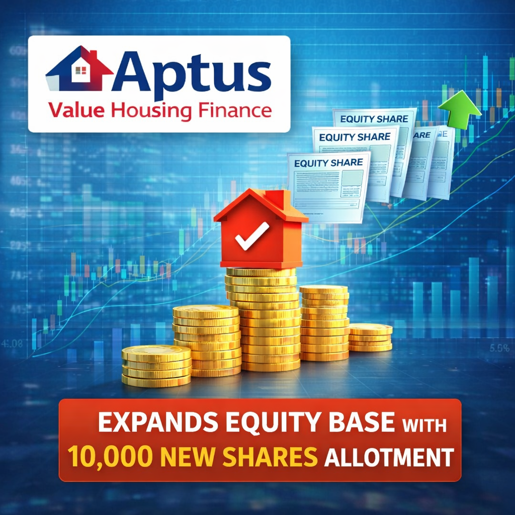 Aptus Value Housing Finance Expands Equity Base with 10,000 New Shares Allotment