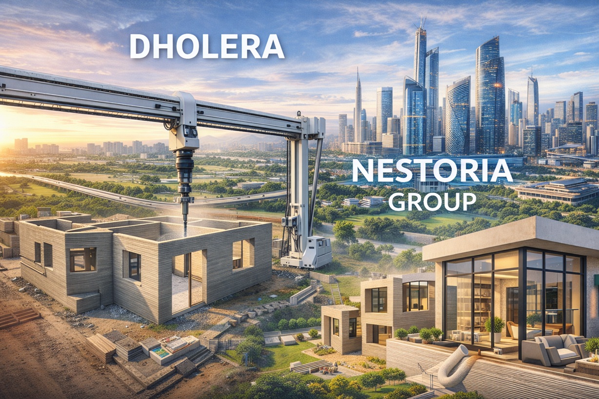Nestoria Group Unveils 3d-printed Homes In Dholera Smart City