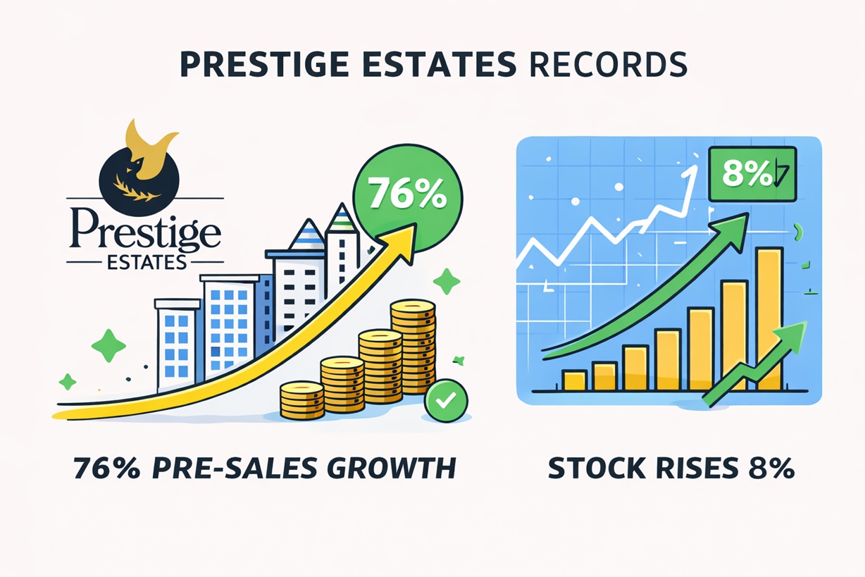 Prestige Estates Records 76 Pre-sales Growth, Stock Rises 8