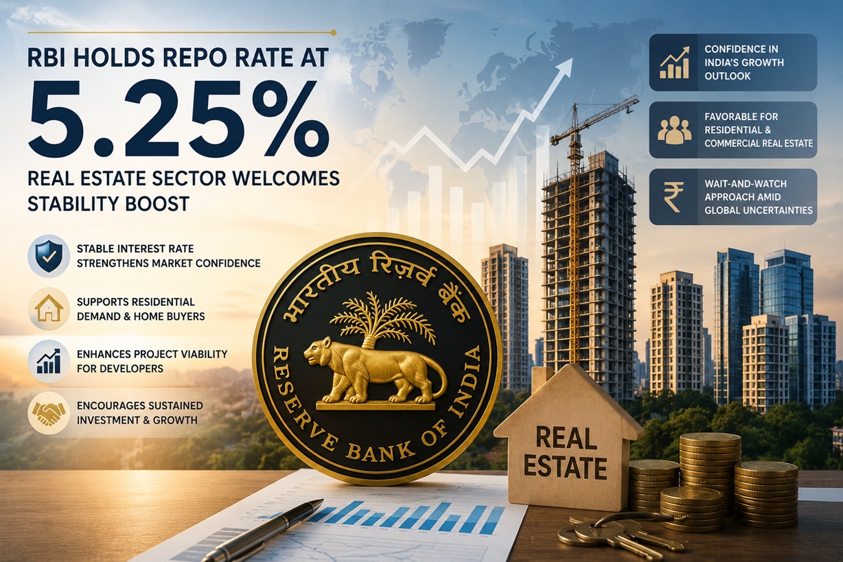 Rbi Maintains Repo Rate At 5.25: Positive Outlook For Realty