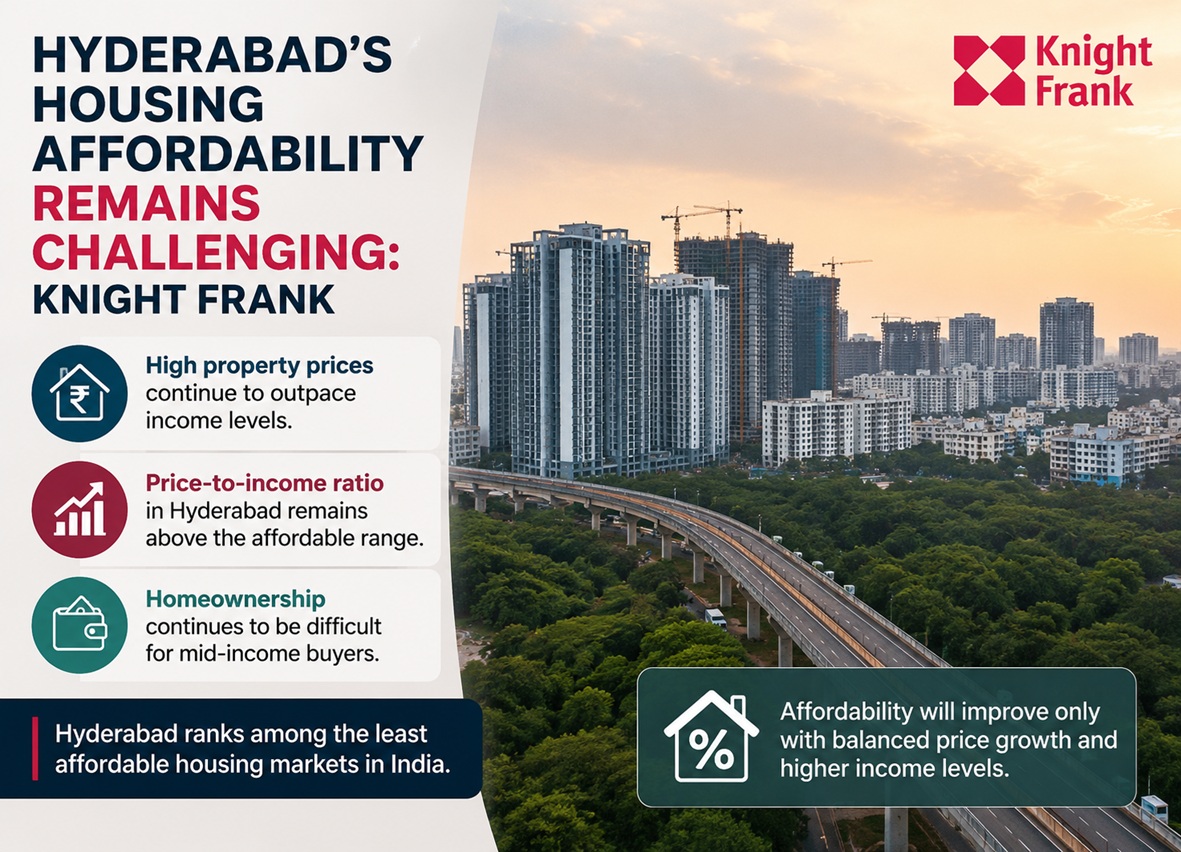 Hyderabad's Housing Affordability Remains Challenging: Knight Frank