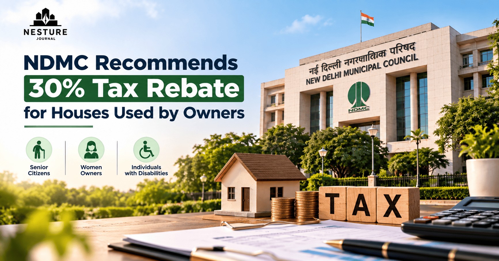NDMC Recommends 30% Tax Rebate for Houses Used by Owners